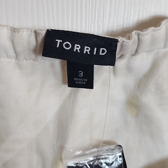 Torrid Daisy Daydream Duofold Ruffle Button Front Tank, NWT, 3X - Picture 5 of 8